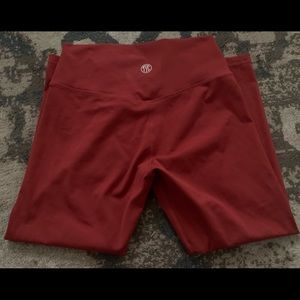 Till You Collapse Cropped Leggings (red/orange)